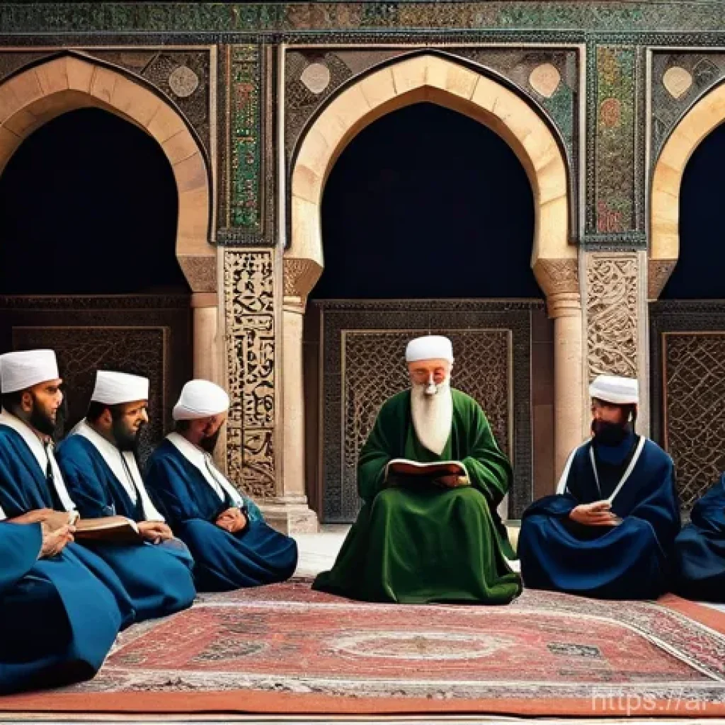 튀르키예 주요 역사적 사건들 - **Prompt 1: Seljuk Era Intellectual Hub** "A vibrant 13th-century Seljuk madrasah (school) in Ko...