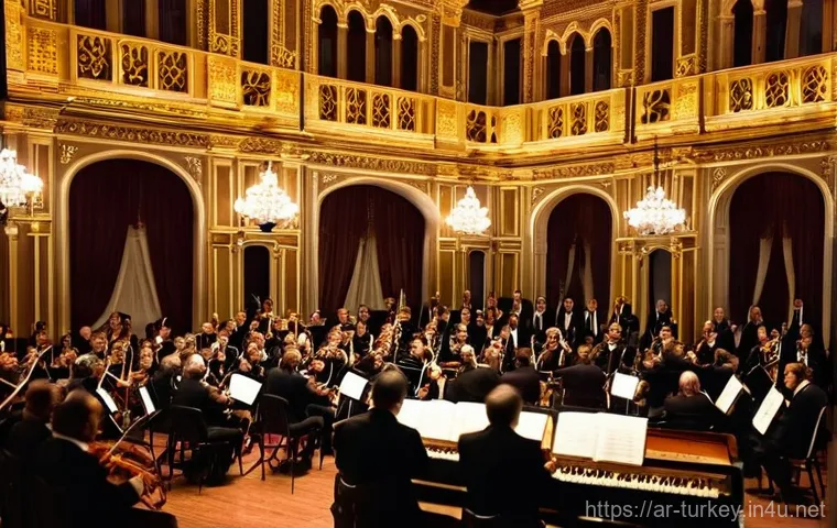 튀르키예 음악 축제와 대회 일정 - **Istanbul Music Festival: A Classical Evening in a Historic Setting** "An opulent concert hall ...
