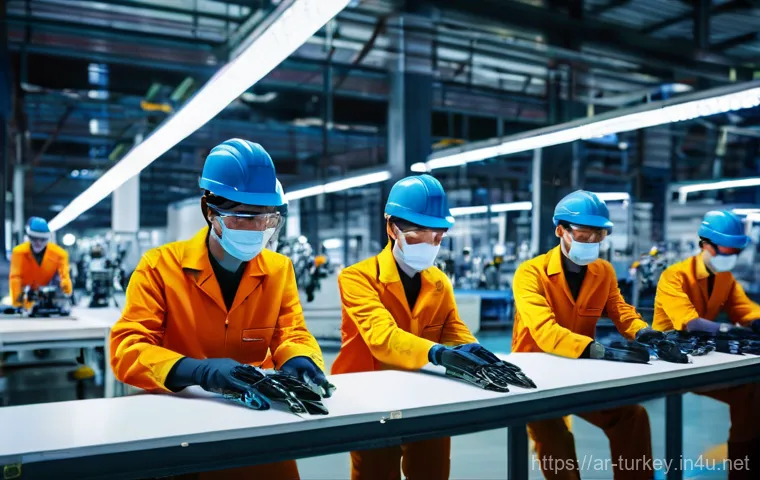 튀르키예에서의 주요 경제적 활동 - **Prompt 1: Modern Turkish Manufacturing Excellence** "A wide-angle, bright, and clean shot insi...